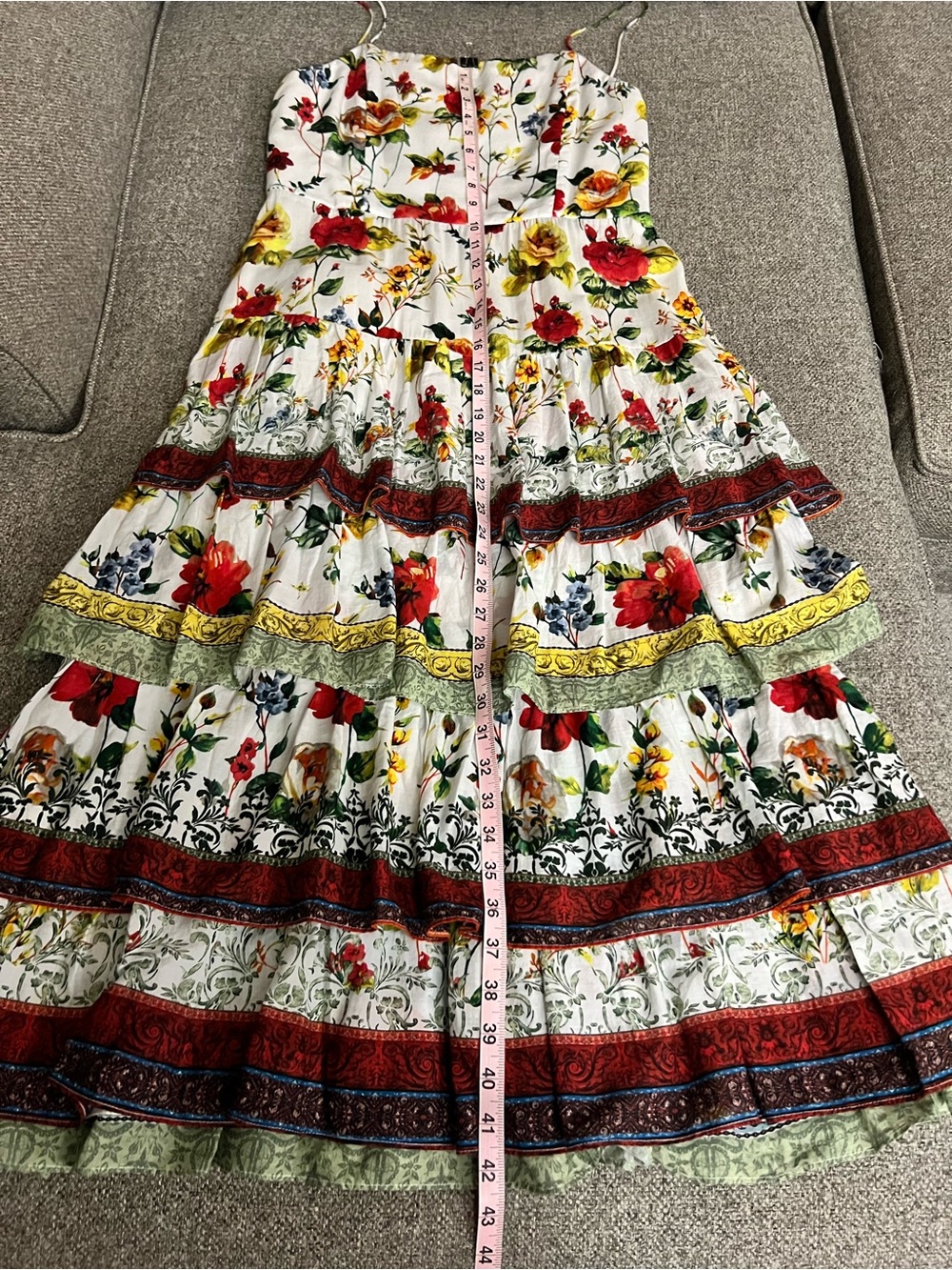 Alice + Olivia Valencia Floral Tiered Maxi Dress - Picture 5 of 8